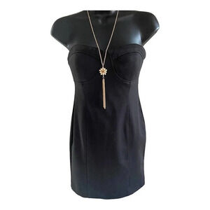 Forever 21 Black Sleeveless Dress Womens Size Small Cocktail Party Back Zipper